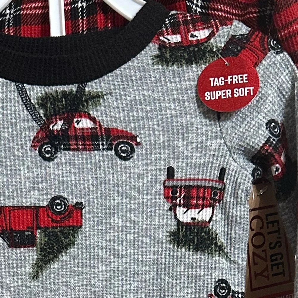 Cozy Gray and Red Kids Pajama - 2 Sets